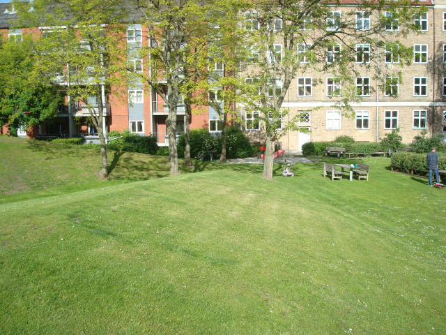 Collectieve openbaar toegankelijke binnentuin in Kopenhagen