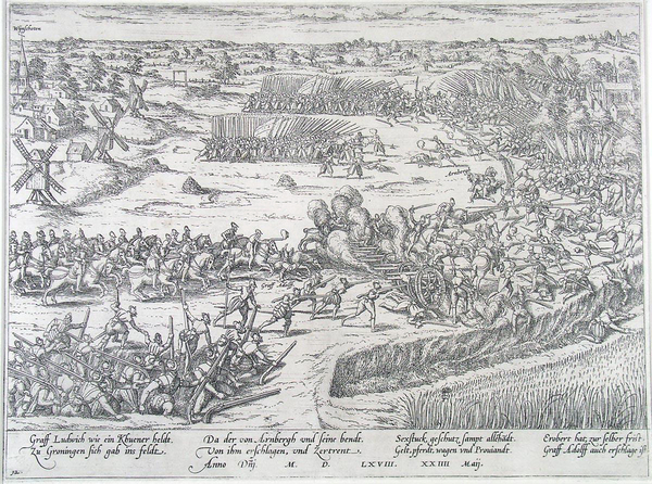 Slag bij Heiligerlee Battle of Heiligerlee 1568 Frans Hogenberg