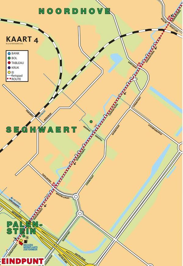 Eindpunt route blad 4