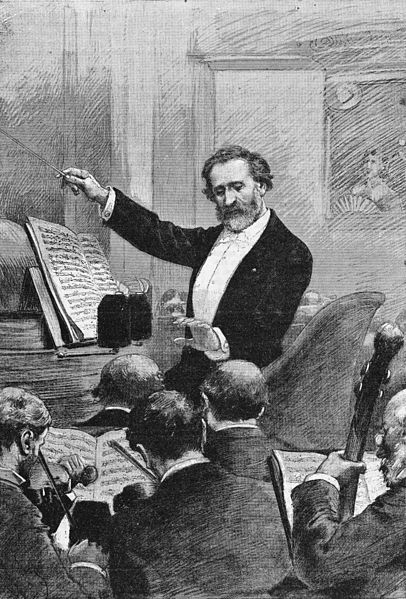 Verdi conducting Aida in Paris 1881